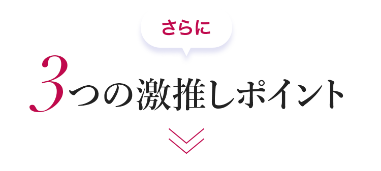 さらに3つの激推しポイント